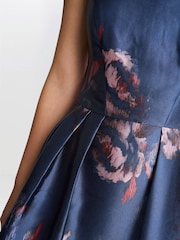 Gina Bacconi Blue Luisa Jacquard Dress - Image 4 of 5