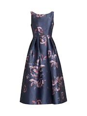 Gina Bacconi Blue Luisa Jacquard Dress - Image 5 of 5