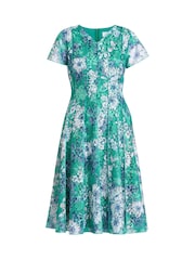 Gina Bacconi Green Billy Floral Dress - Image 5 of 5