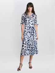 Gina Bacconi Blue Adrienne Shirt Dress - Image 2 of 6