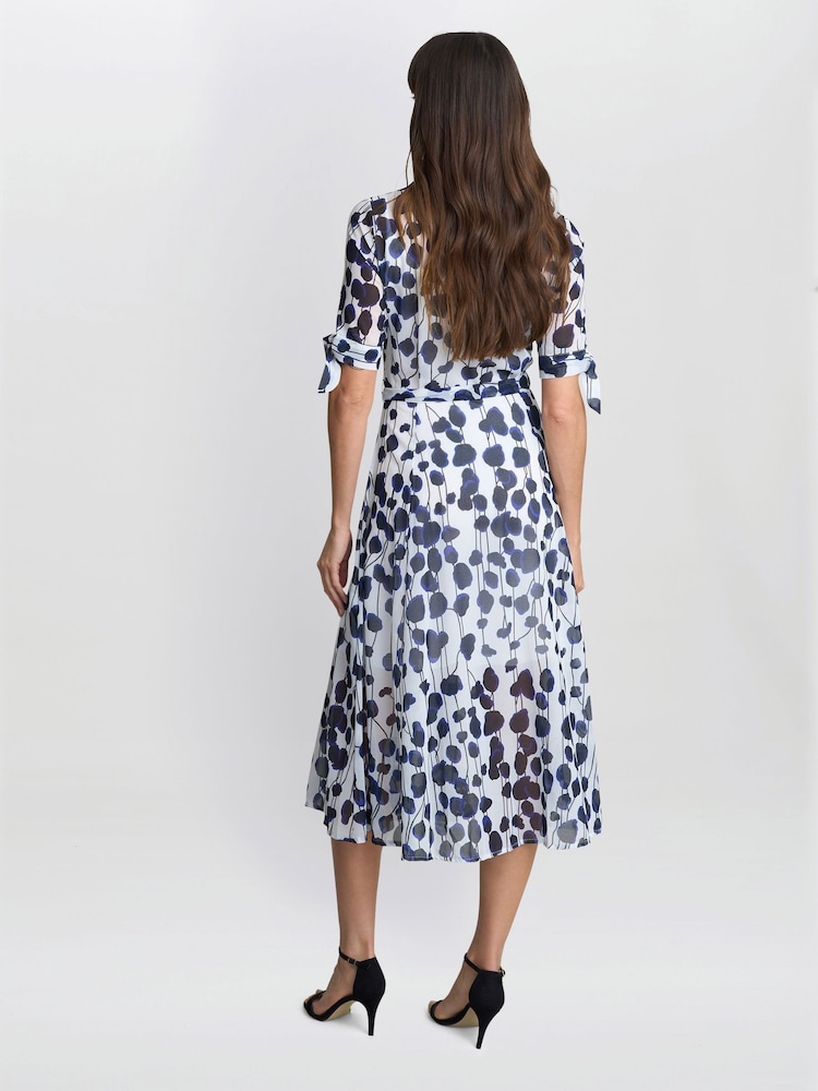 Gina Bacconi Blue Adrienne Shirt Dress - Image 4 of 6