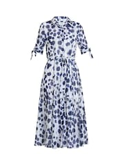 Gina Bacconi Blue Adrienne Shirt Dress - Image 6 of 6