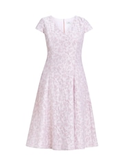 Gina Bacconi Purple Daphnie Jacquard Dress - Image 7 of 7