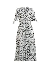 Gina Bacconi Cream Adrienne Shirt Dress - Image 5 of 5