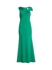Gina Bacconi Green Willow Twist Knot Maxi Dress - Image 5 of 5
