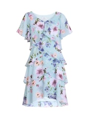Gina Bacconi Blue Cynthia Floral Tier Dress - Image 5 of 5