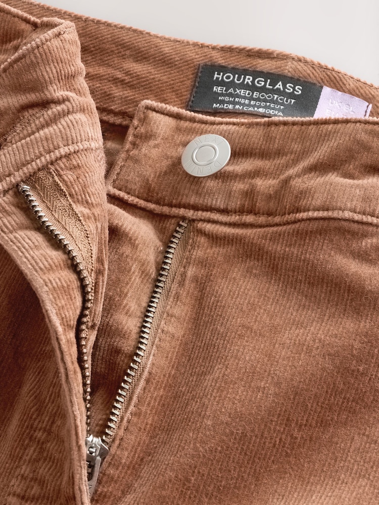 Rjava - Hlače iz rebrastega žameta Bootcut Hourglass - Slika 3 iz 3 Rjava - Hlače iz rebrastega žameta Bootcut Hourglass - Slika 3 iz 3