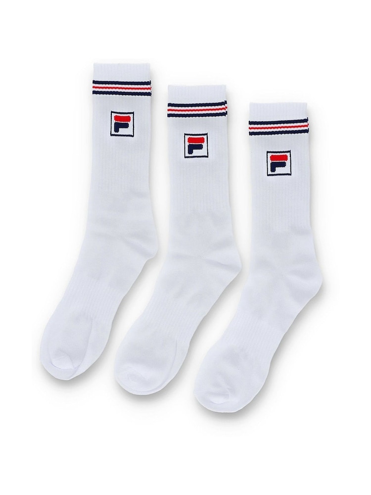 Fila White Jent Reinforced Padded Sports Socks - Image 1 of 3 Fila White Jent Reinforced Padded Sports Socks - Image 1 of 3