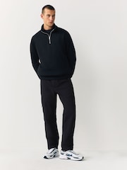 Black Straight Fit Cargo Trousers - Image 3 of 11