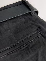 Black Straight Fit Motionflex Chinos Trousers With Belt - Image 6 of 11