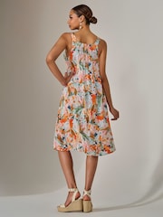 Jolie Moi Light Natural A-Line Pocket Smock Dress - Image 2 of 6