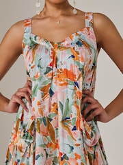 Jolie Moi Light Natural A-Line Pocket Smock Dress - Image 3 of 6
