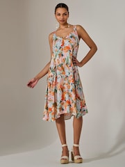Jolie Moi Light Natural A-Line Pocket Smock Dress - Image 5 of 6