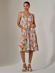 Jolie Moi Light Natural A-Line Pocket Smock Dress - Image 6 of 6