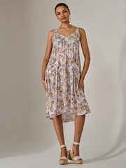 Jolie Moi Natural A-Line Pocket Smock Dress - Image 1 of 6