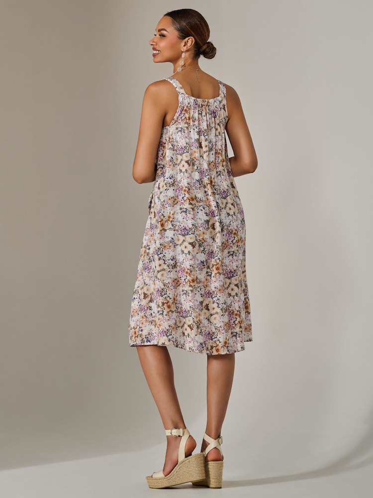 Jolie Moi Natural A-Line Pocket Smock Dress - Image 2 of 6