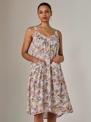Jolie Moi Natural A-Line Pocket Smock Dress - Image 5 of 6