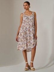 Jolie Moi Natural A-Line Pocket Smock Dress - Image 6 of 6