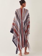 Monsoon Natural Ava Zigzag Stripe Beach Cover-Up - Image 2 of 6