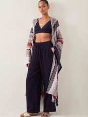 Monsoon Natural Ava Zigzag Stripe Beach Cover-Up - Image 4 of 6
