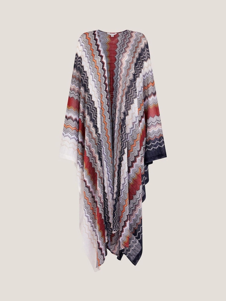 Monsoon Natural Ava Zigzag Stripe Beach Cover-Up - Image 6 of 6