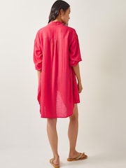 Monsoon Red Esme Beach Shirt Dress - Image 2 of 5