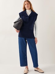 Monsoon Blue Uma Knitted Utility Vest - Image 1 of 4