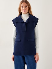 Monsoon Blue Uma Knitted Utility Vest - Image 2 of 4