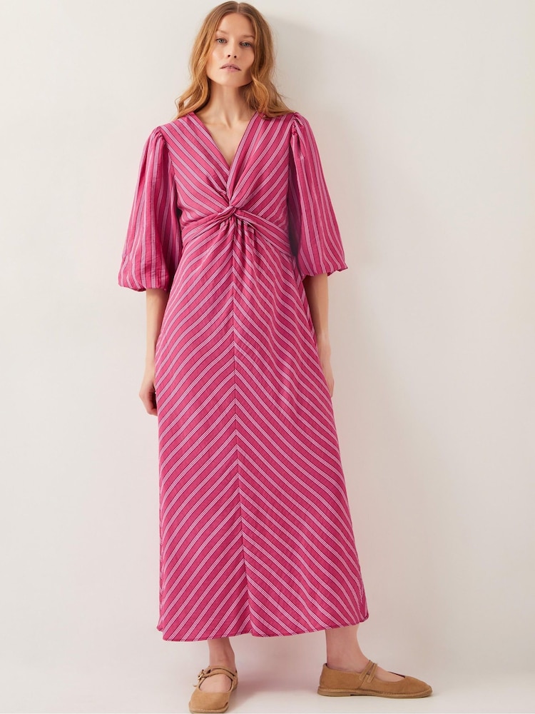 Monsoon Stella Stripe Twist-Front Maxi Dress - Bild 1 von 4
