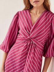 Monsoon Stella Stripe Twist-Front Maxi Dress - Bild 2 von 4