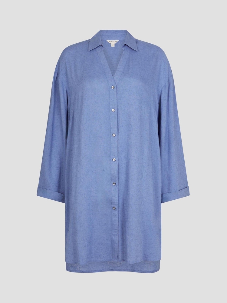 Monsoon Blue Esme Beach Shirt Dress - Image 6 of 6