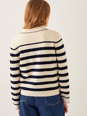 Monsoon Natural Sabine Stripe Collar Jacket - Image 3 of 4