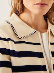Monsoon Natural Sabine Stripe Collar Jacket - Image 4 of 4