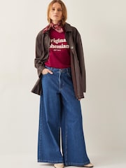 Monsoon Red Sloan Original Bohemian Slogan 100% Cotton T-Shirt - Image 2 of 4