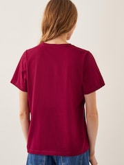 Monsoon Red Sloan Original Bohemian Slogan 100% Cotton T-Shirt - Image 3 of 4