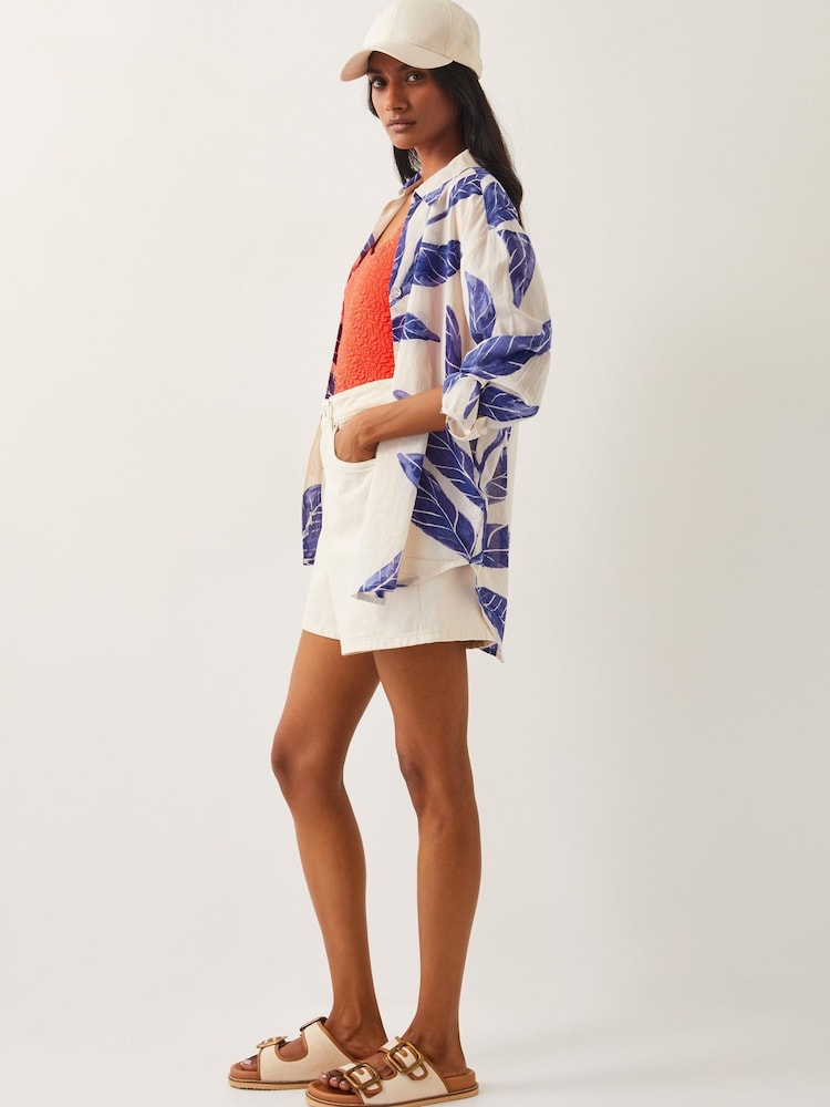 Camisa de algodón 100 % con estampado de palmeras Dinah de Monsoon - Imagen 2 de 5