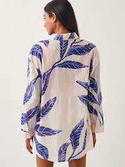 Camisa de algodón 100 % con estampado de palmeras Dinah de Monsoon - Imagen 3 de 5