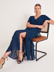 Monsoon Blue Renata Ruffle Maxi Dress - Image 2 of 5