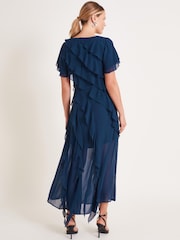 Monsoon Blue Renata Ruffle Maxi Dress - Image 3 of 5