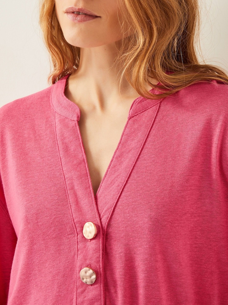 Monsoon Pink Asher Long Sleeve Blend Top - Image 4 of 4