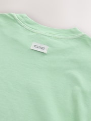 Lime Green Pure 100% Cotton Artist Editions | Frankie Thorp X Next Painted Spicy Margarita Oversize Short Sleeve T-Shirt - Image 8 of 8