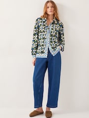 Monsoon Black Nikita Floral Jersey Shirt - Image 4 of 5