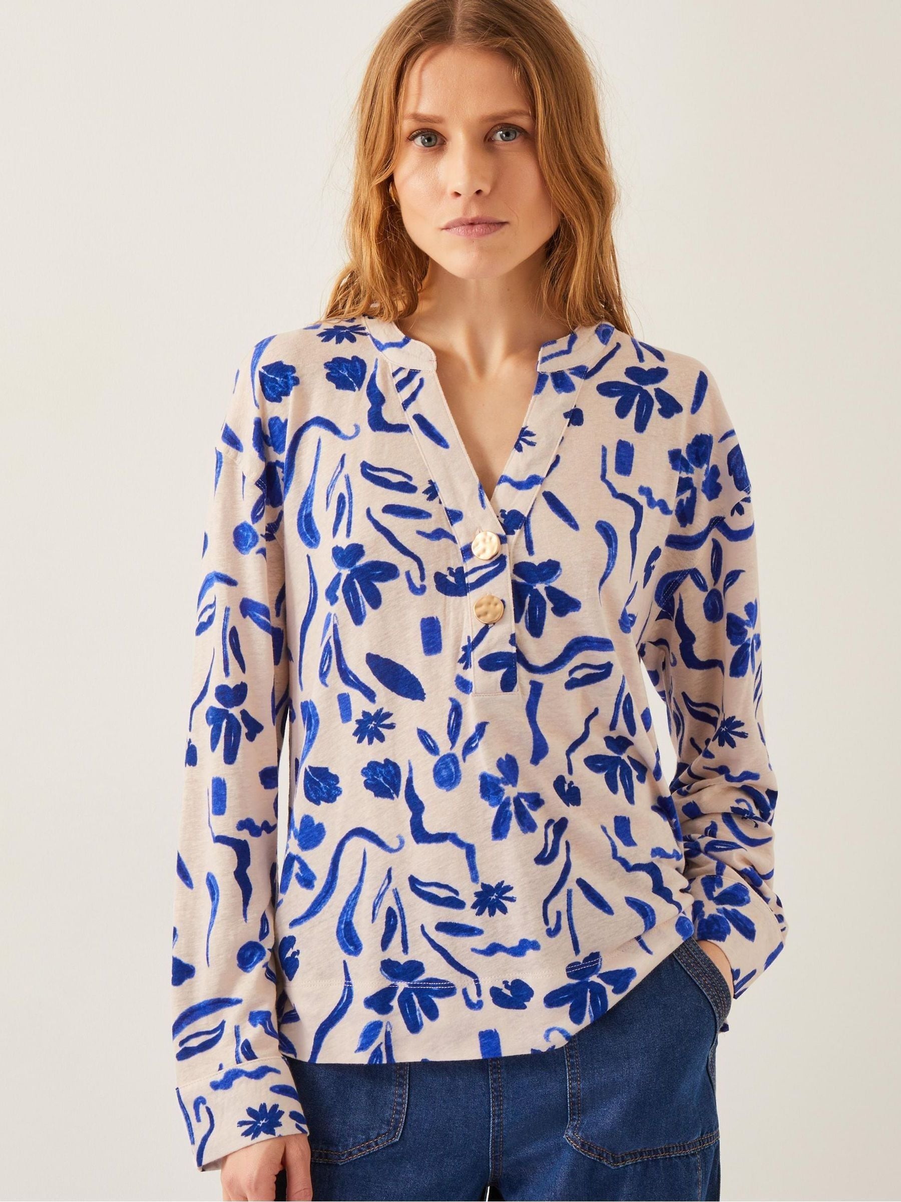 Monsoon Blue Ulla Floral Blend Top