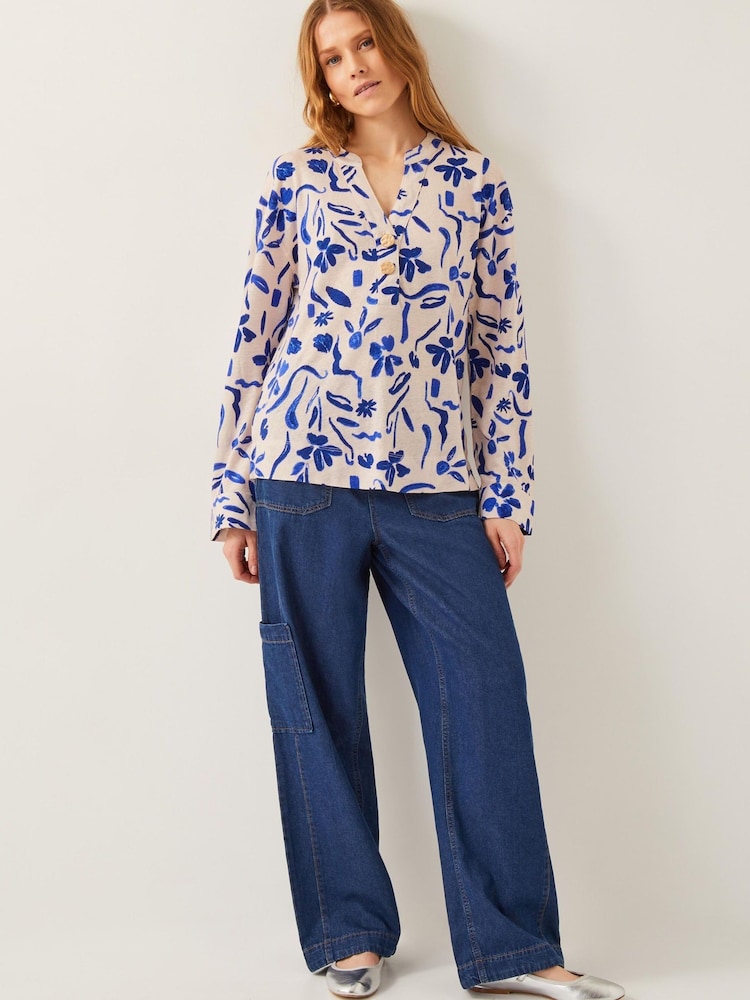 Monsoon Blue Ulla Floral Blend Top - Image 2 of 4 Monsoon Blue Ulla Floral Blend Top - Image 2 of 4