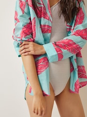 Monsoon Green 100% Cotton Pamela Palm Shirt - Image 4 of 5