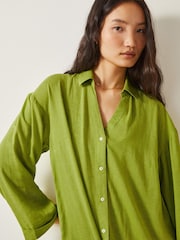 Monsoon Green Esme Beach Shirt Dress - Image 2 of 6