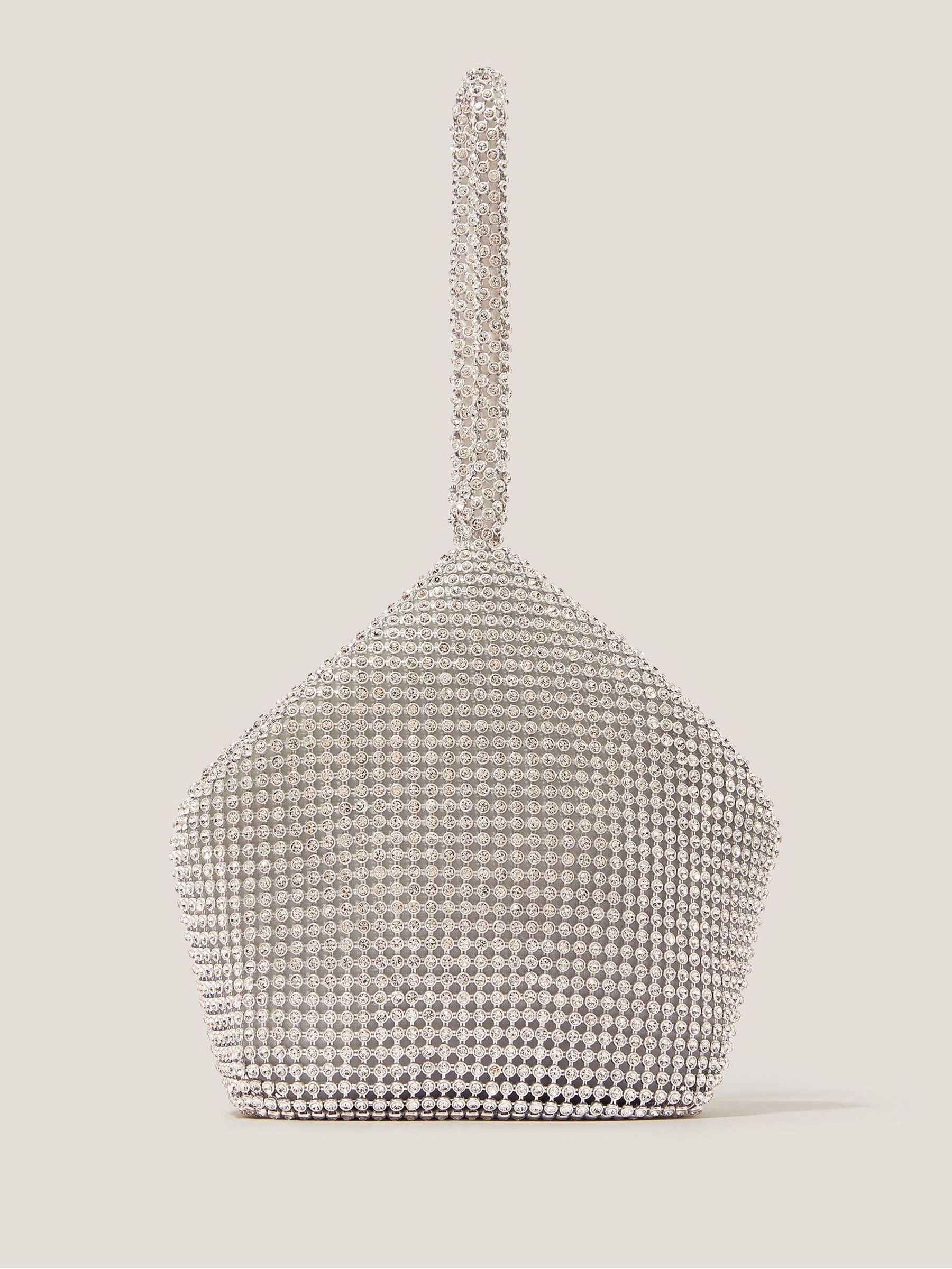 Monsoon Silver Zola Mini Rhinestone Bag