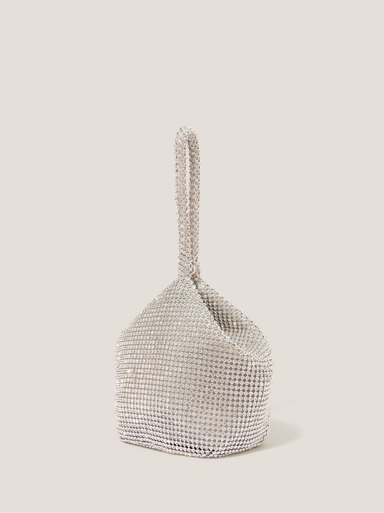 Monsoon Silver Zola Mini Rhinestone Bag - Image 2 of 4