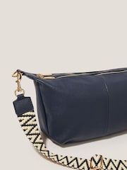 Monsoon Blue Double Zip Sling Cross-Body Bag - Image 3 of 4