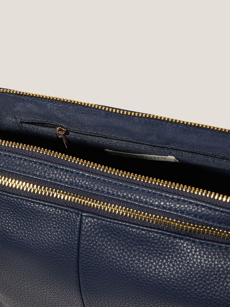 Monsoon Blue Double Zip Sling Cross-Body Bag - Image 4 of 4